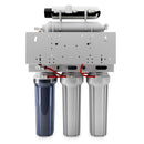 Reverse Osmosis Water Filter NU Aqua Platinum Series 6 Stage UV Ultraviolet 100GPD RO System with Booster Pump - back of system