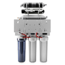 Reverse Osmosis Water Filter NU Aqua Platinum Series 7 Stage Alkaline and UV Ultraviolet 100GPD RO System with Booster Pump - back of system