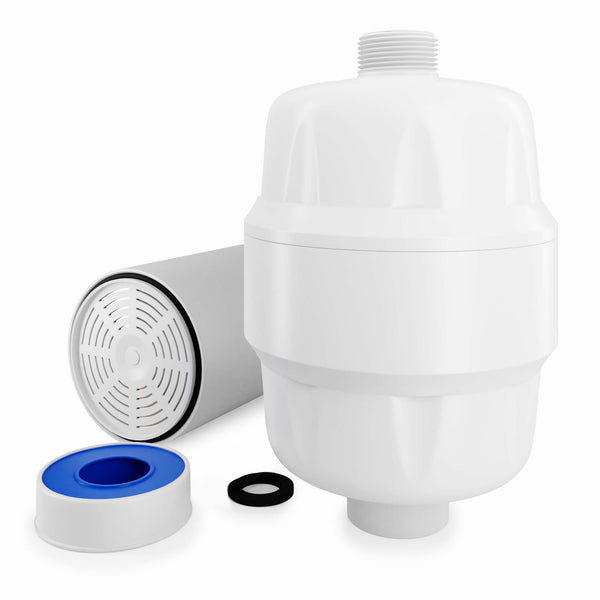 NU Aqua Premium Universal Shower Filter System - Shower filter with cartridge, washer and teflon tape