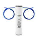 NU Aqua 1/4" Quick Connect High Capacity Inline Alkaline Remineralization Filter - front of filter with tubing installed