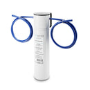 NU Aqua 1/4" Quick Connect High Capacity Inline Alkaline Remineralization Filter - side of filter with tubing installed