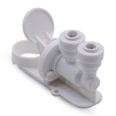 Reverse Osmosis Water Filter Fittings NU Aqua Leak Stop Valve - side angle close up