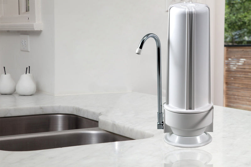 Faucet Water Purifier NU Aqua 1 Stage Countertop Water Filtration System - system on countertop
