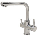 Reverse Osmosis Faucet NU Aqua 3 in 1 Kitchen Faucet Hot/Cold/RO Chrome Designer Single Headed Faucet - side view close up