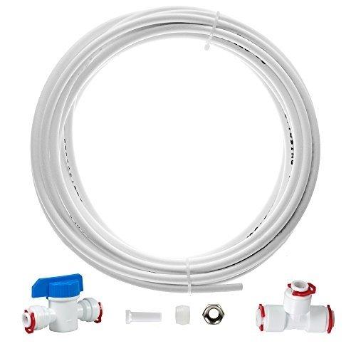 Reverse Osmosis Replacement Water Filters NU Aqua Ice Maker Connection Kit - tubing with fittings close up