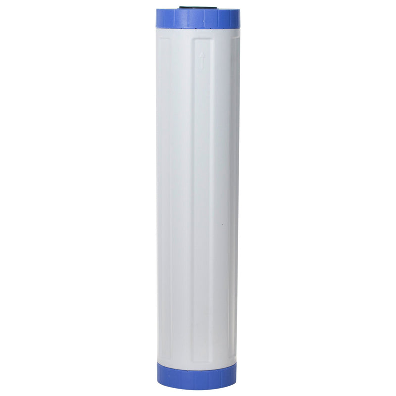 Reverse Osmosis Replacement Water Filters NU Aqua 4.5" x 20" 5 Micron Whole House Granular Carbon Filter - side profile close up
