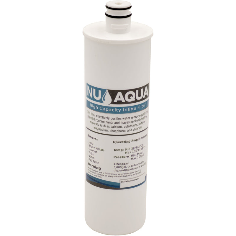 Reverse Osmosis Replacement Water Filters NU Aqua Undersink 3/8" Quick Change 1 Stage Replacement Filter - front close up