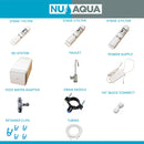 Reverse Osmosis Water Filter NU Aqua Efficiency Series Tankless 600GPD Reverse Osmosis System 2:1 Pure To Waste - included components diagram