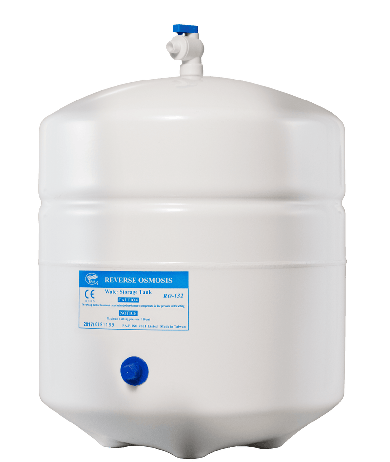 Reverse Osmosis Water Filter NU Aqua Platinum Series 6 Stage Alkaline 100GPD RO System - tank close up