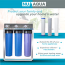 Whole Home Water Purifier NU Aqua 3 Stage Whole House Water Filtration System - system features diagram
